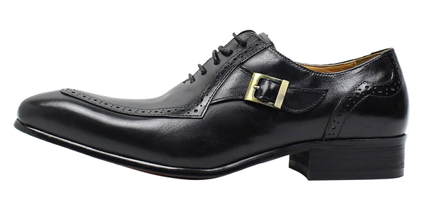 Santimon Men's Dress Formal Buckle Longwing Brogues Oxfords