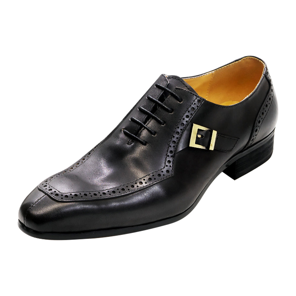 santimon Men's Dress Formal Buckle Longwing Brogues Oxfords