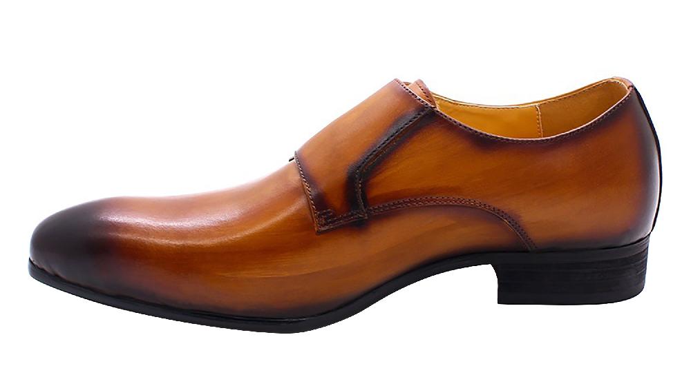 santimon Men's Dress Formal Double Buckle Monk Strap Loafers