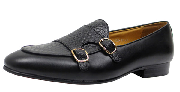 Santimon Men's Dress Formal Handmade Monk Strap Loafers