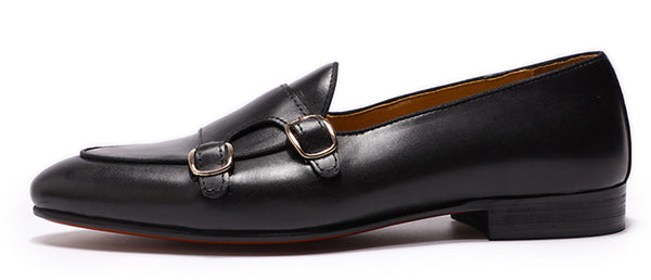 Santimon Men's Dress Formal Monk Strap Penny Loafers