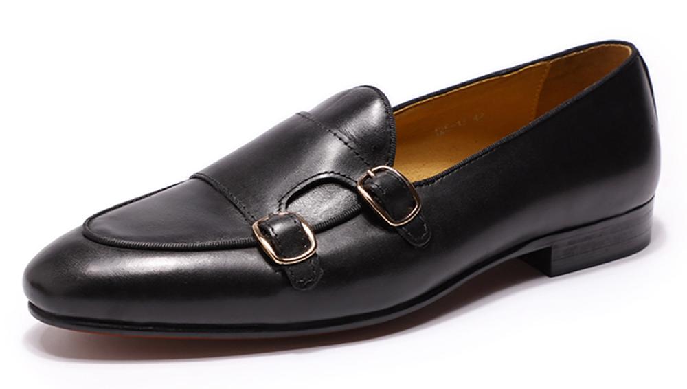 santimon Men's Dress Formal Monk Strap Penny Loafers
