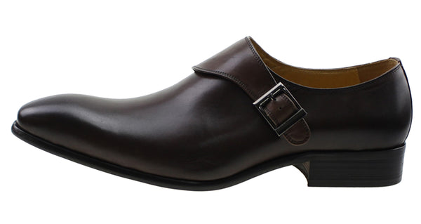 Santimon Men's Dress Formal Single Buckle Monk Strap Loafers
