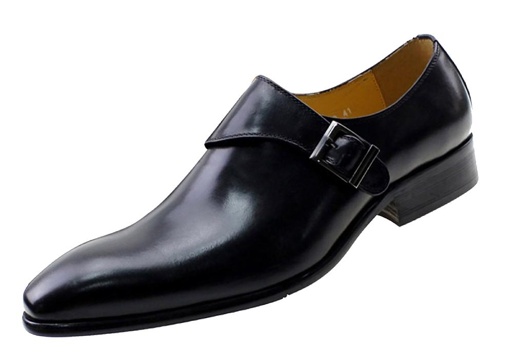 santimon Men's Dress Formal Single Buckle Monk Strap Loafers