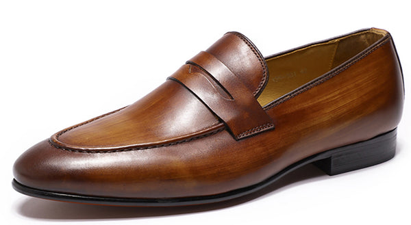 Santimon Men's Dress Handmade Classic Monk Strap Loafers