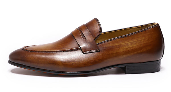 Santimon Men's Dress Handmade Classic Monk Strap Loafers