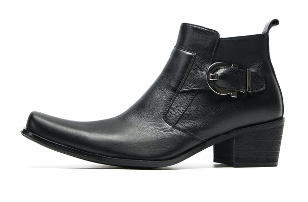 Santimon Men's Fashion Casual Plain Toe Buttons Boots