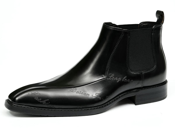 Santimon Men's Fashion Dress Formal Brogues Chelsea Boots