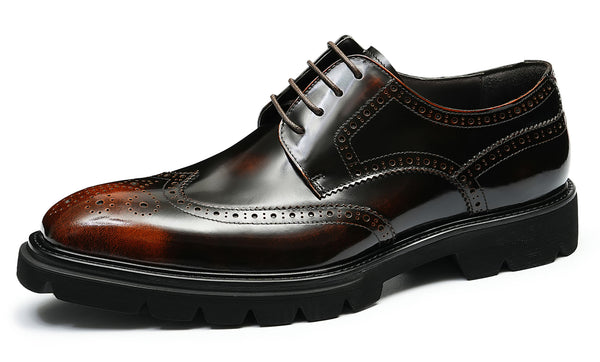 Santimon Men's Fashion Dress Formal Wingtips Brogues Derby
