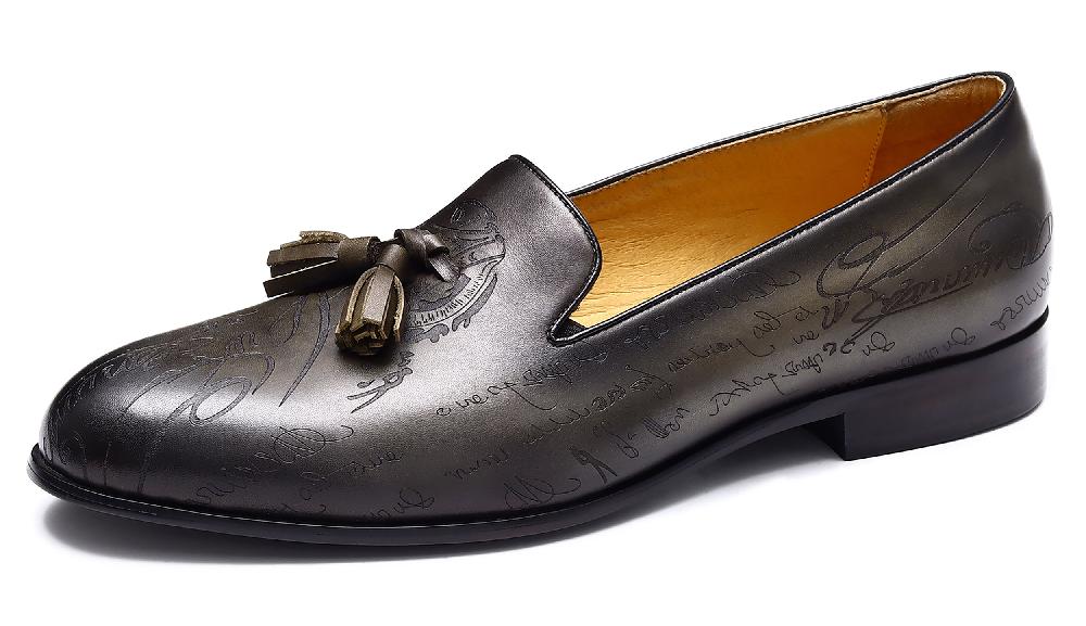 santimon Men's Fashion Formal Tuxedo Tassel Loafers