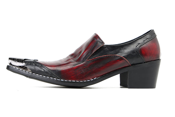 Santimon Men's Fashion Metal Pointed Toeded Western Loafers