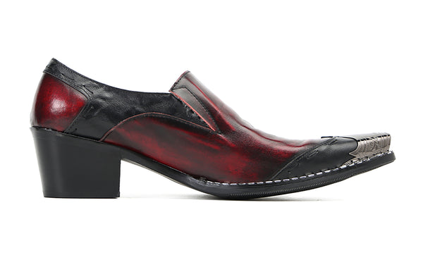 Santimon Men's Fashion Metal Pointed Toeded Western Loafers