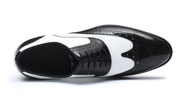 Santimon Men's Genuine Leather Dress Brogues Oxfords