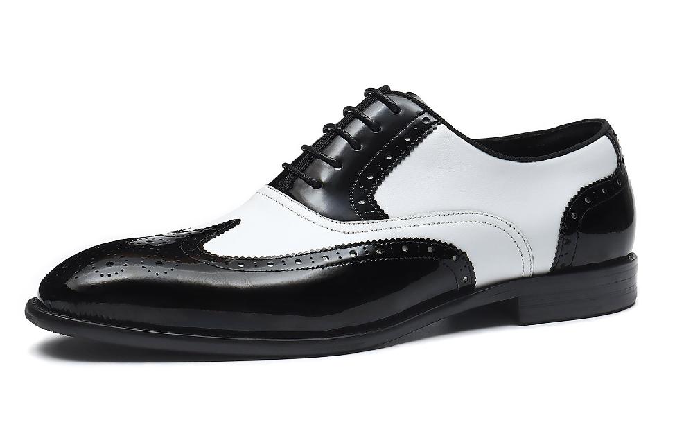 santimon Men's Genuine Leather Dress Brogues Oxfords