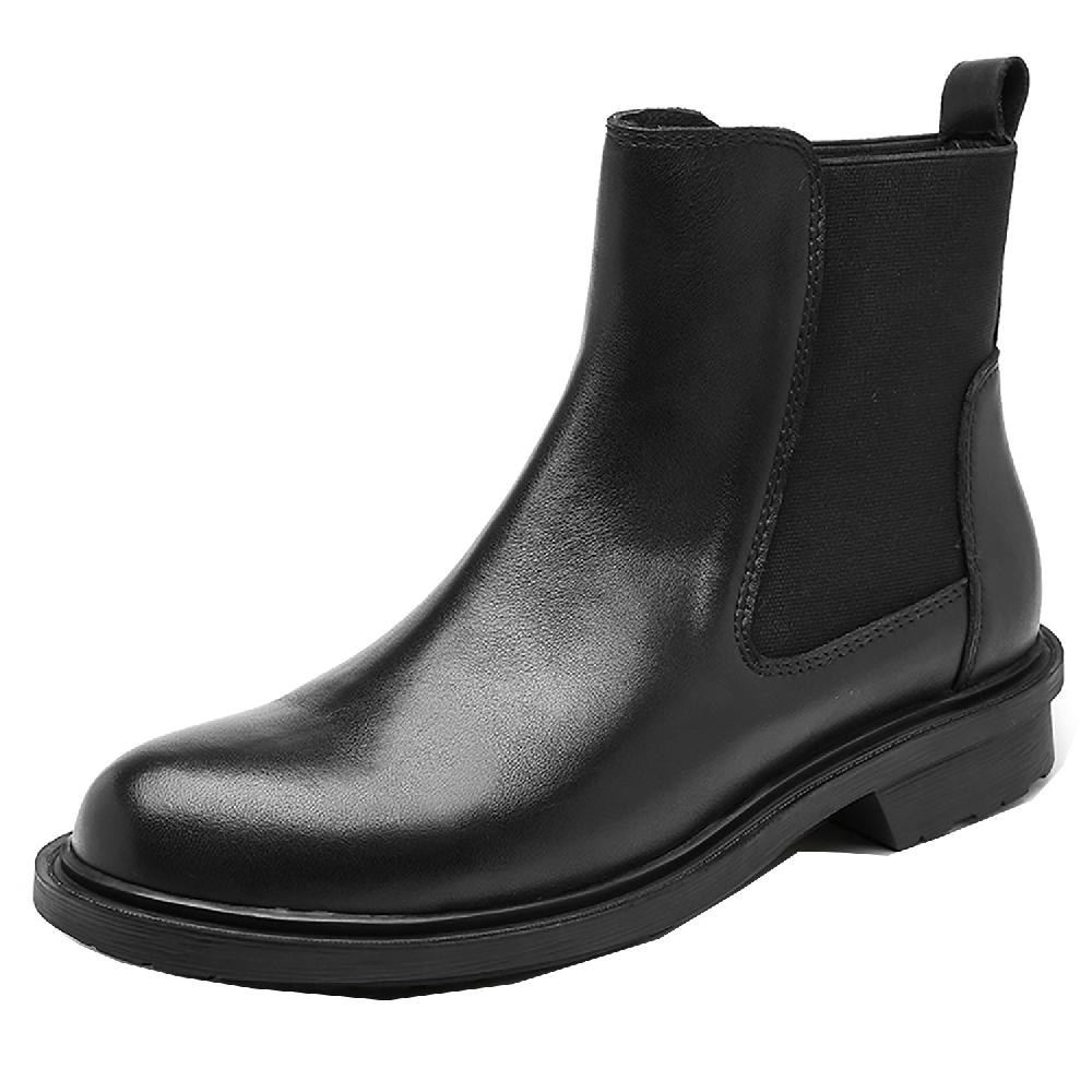 santimon Men's Genuine Leather Handmade Tuxedo Chelsea Boots