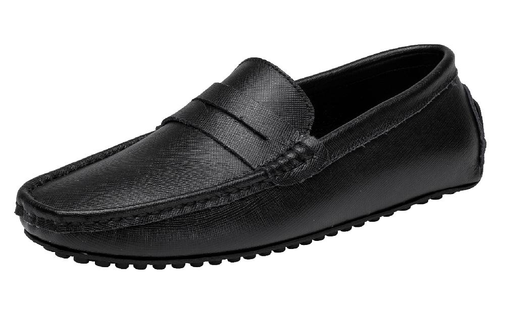 santimon Men's Genuine Leather Plain Driving Moccasins