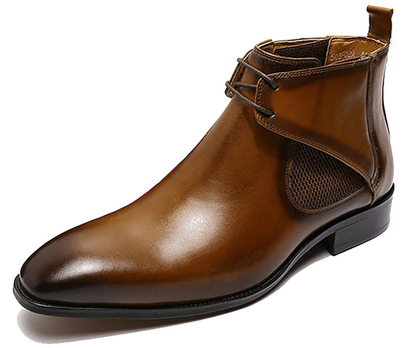 Santimon Men's Handmade Chelsea Foaml Dress Chukka Boots