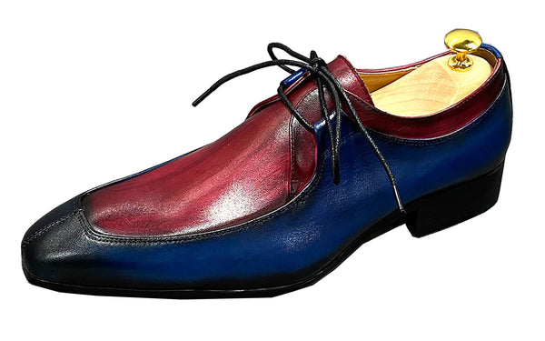 Santimon Men's Handmade Dress Formal Plain Toe Derby