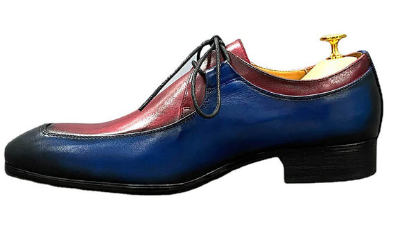 Santimon Men's Handmade Dress Formal Plain Toe Derby