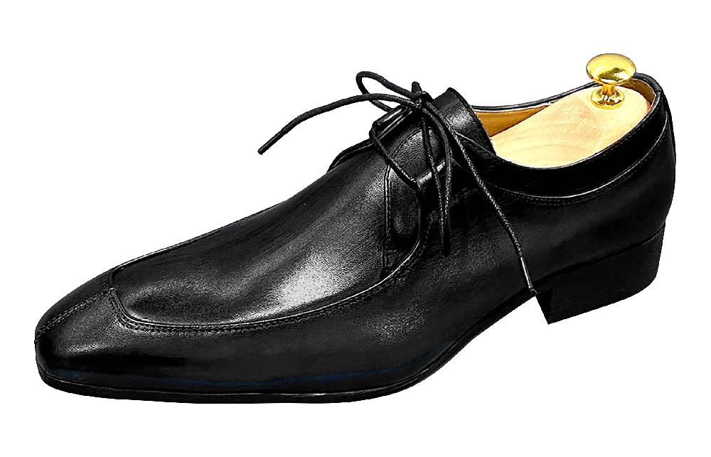 santimon Men's Handmade Dress Formal Plain Toe Derby