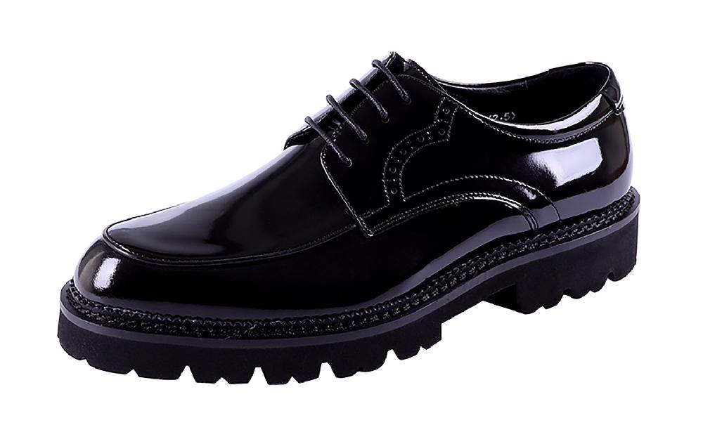 santimon Men's Handmade Dress Plain Toe Brogues Derby