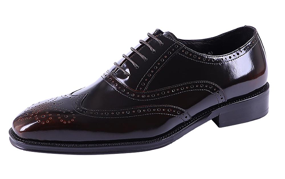 santimon Men's Handmade Dress Wingtips Brogues Oxfords