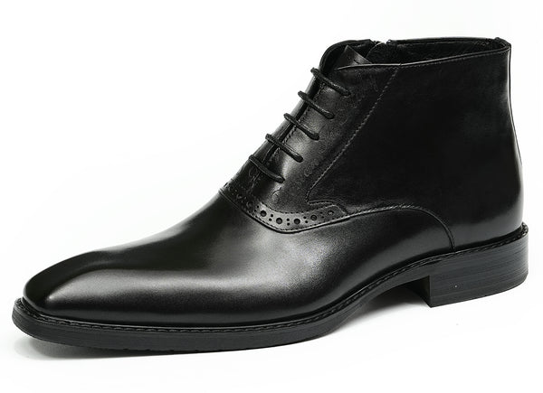 Santimon Men's Handmade Formal Brogues Oxfords Boots