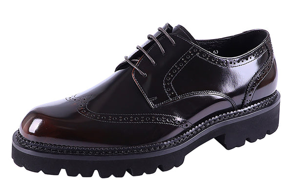 Santimon Men's Handmade Formal Wingtips Brogues Derby