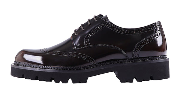 Santimon Men's Handmade Formal Wingtips Brogues Derby