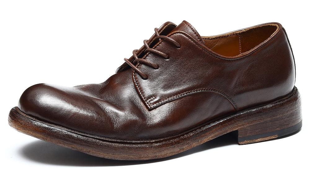 santimon Men's Handmade Genuine Leather Formal Derby