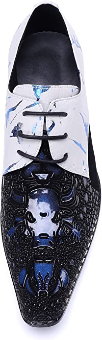 Santimon Men's High Cuban Heel Ballroom Western Derby