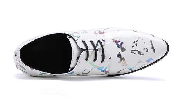 Santimon Men's Lace-up Low Cap Leather Western Boots