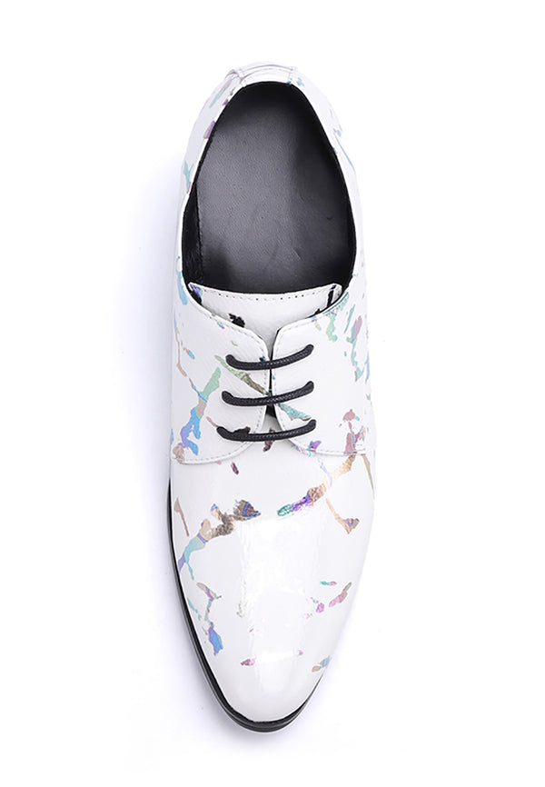 Santimon Men's Lace-up Low Cap Leather Western Boots