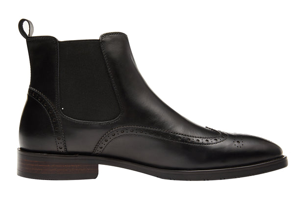 Santimon Men's Leather Fashion Classic Chelsea Boots