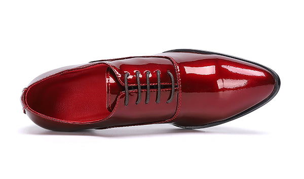 Santimon Men's Low Cap Lace-up Leather Western Boots