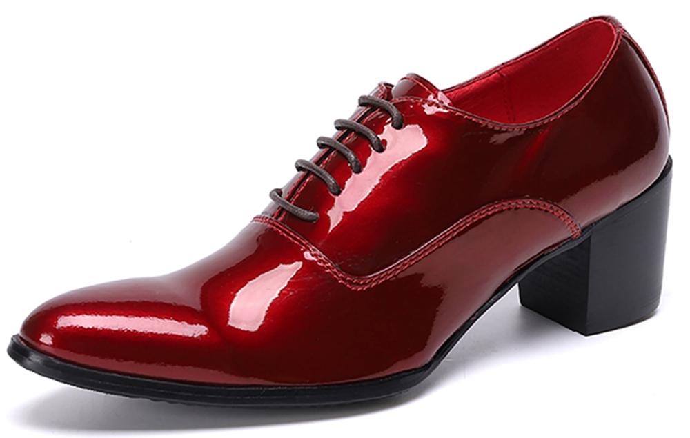 santimon Men's Low Cap Lace-up Leather Western Boots