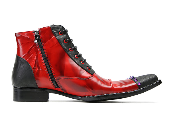 Santimon Men's Novelty Colorful Beads Western Boots