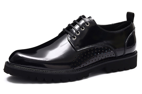 Santimon Men's Plain Toe Brogues Dress Formal Derby