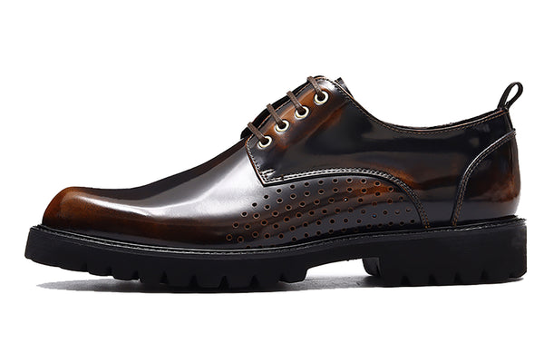 Santimon Men's Plain Toe Brogues Dress Formal Derby