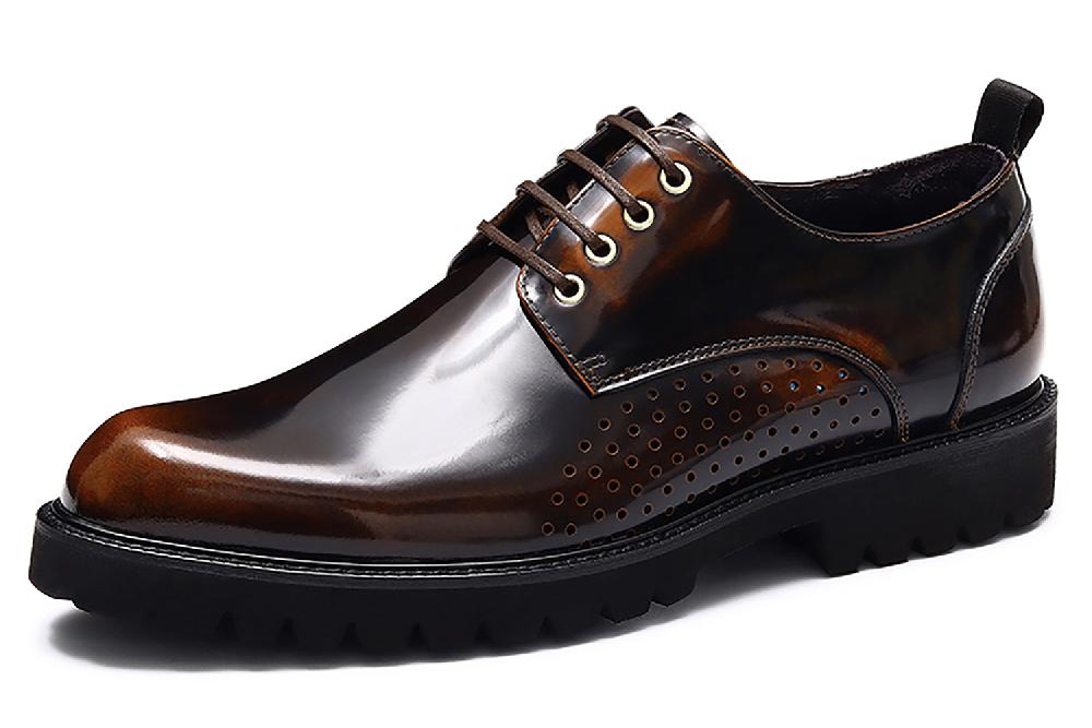 santimon Men's Plain Toe Brogues Dress Formal Derby