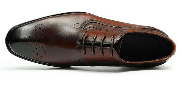 Santimon Men's Plain Toe Brogues Oxfords Formal Shoes