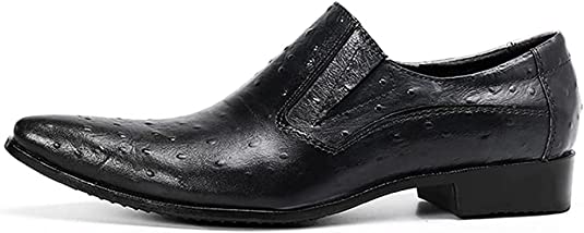 Santimon Men's Smoking Loafers Genuine Leather Studded