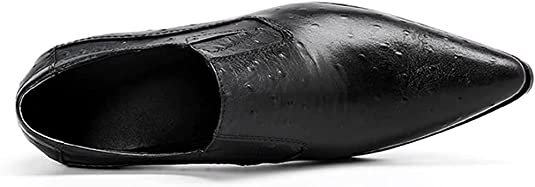 Santimon Men's Smoking Loafers Genuine Leather Studded
