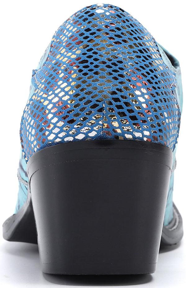 Santimon Men's Square-Toe Metal Tuxedo Western Loafers