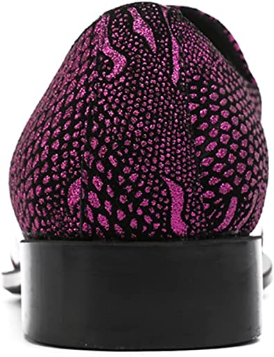 Santimon Men's Tuxedo Western Loafers In Purple Blue