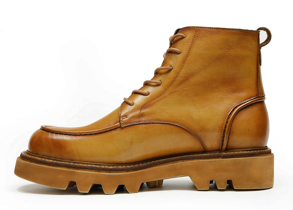 Santimon Men's Washed Crafted Soft Leather Oxfords Boots