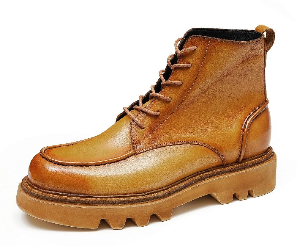 santimon Men's Washed Crafted Soft Leather Oxfords Boots