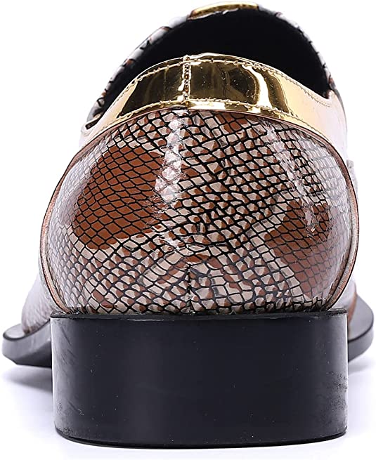 Santimon Men's Western Dress Loafers Tuxedo Composite