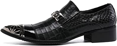 Santimon Men's Western Loafers Rivet Silver Hardware