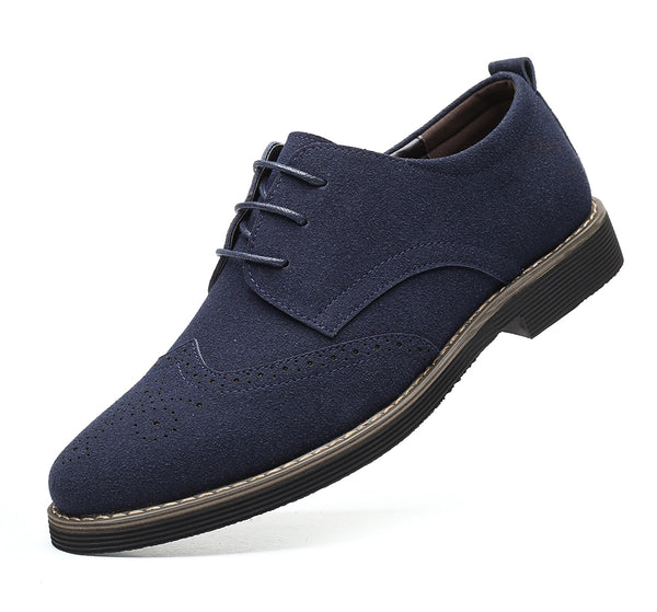 Santimon Men's Wingtip Lightweight Suede Derby Shoes